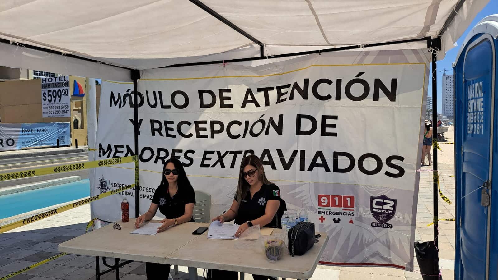 Módulos de atención y recepción de menores extraviados en Mazatlán