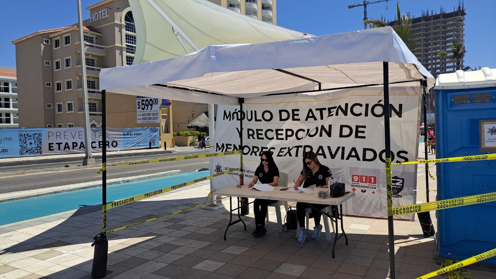 Módulos de atención y recepción de menores extraviados en Mazatlán