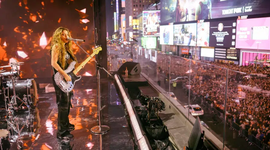El concierto de Shakira en Times Square se transmitirá en streaming.