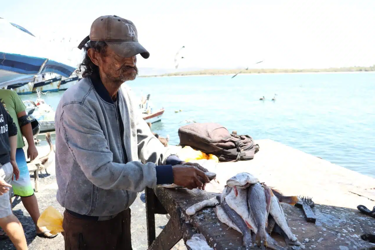 Vendedor de pescados frescos