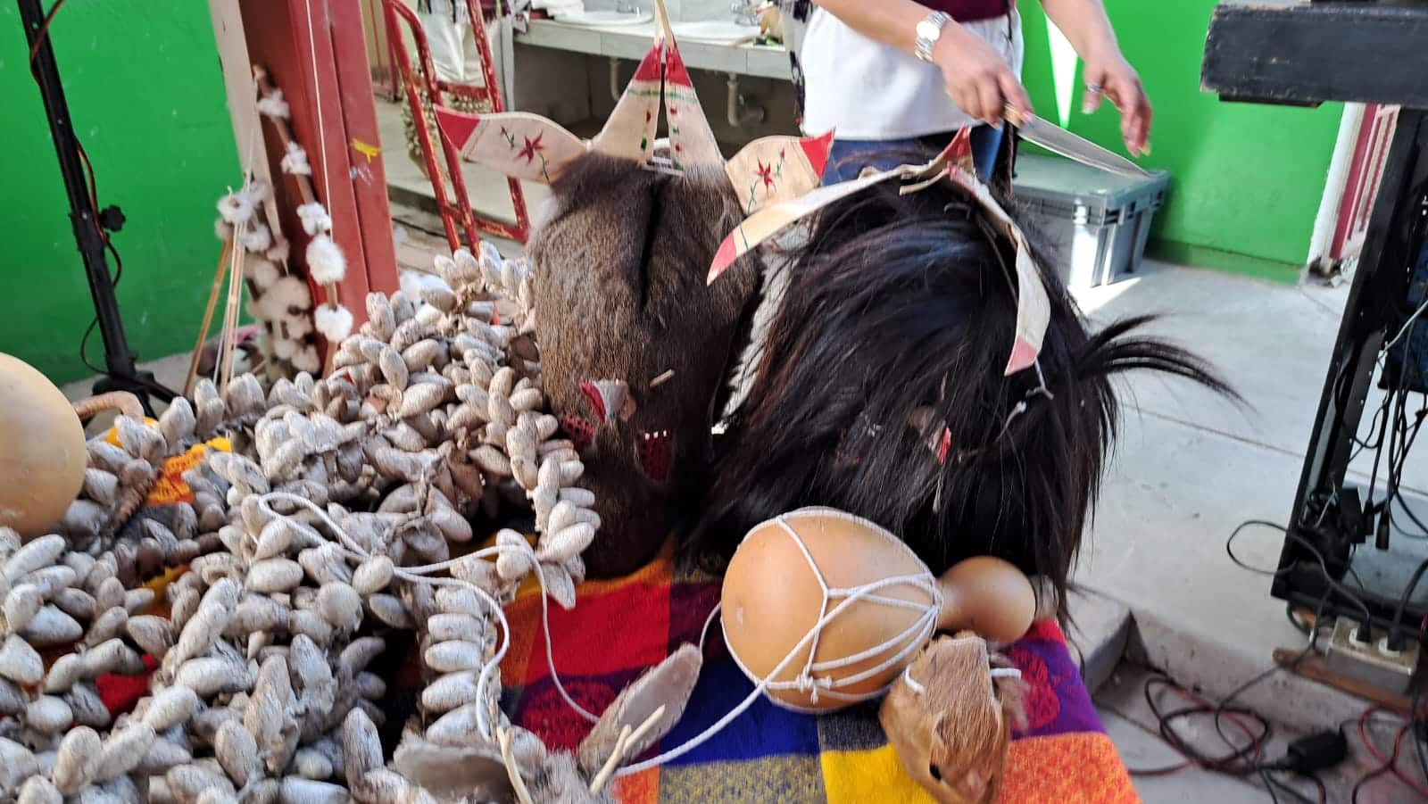 Festival yoreme realizado en el jardín de niños “Bertha Voon Glumer” de San Miguel Zapotitlán