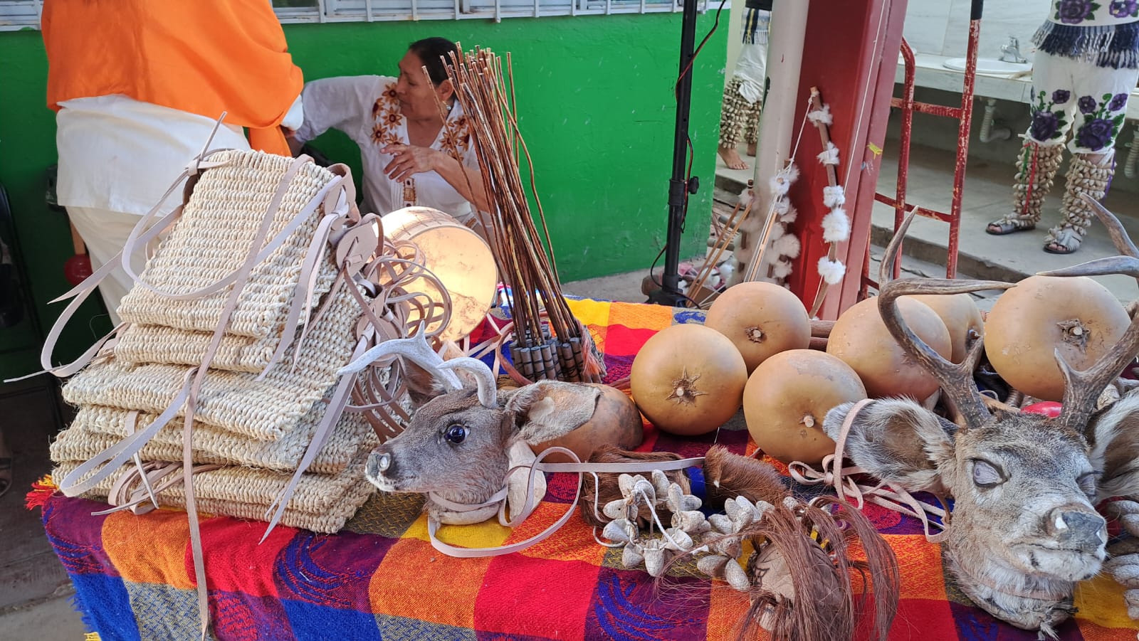 Festival yoreme realizado en el jardín de niños “Bertha Voon Glumer” de San Miguel Zapotitlán