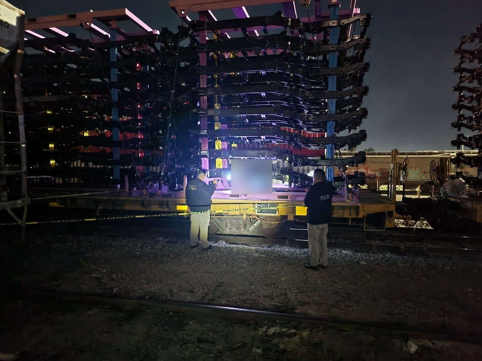Lugar donde un hombre fue encontrado sin vida en un tren en Culiacán