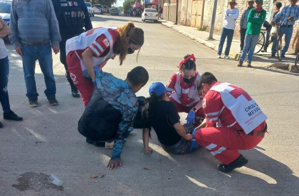 Los lesionados fueron auxiliados por la Cruz Roja.