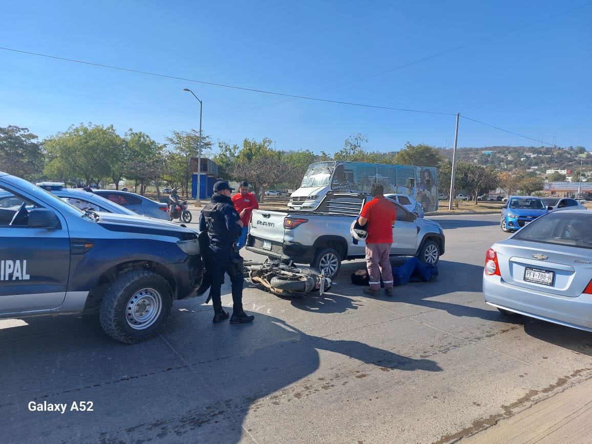 PErsona atropellada en moto