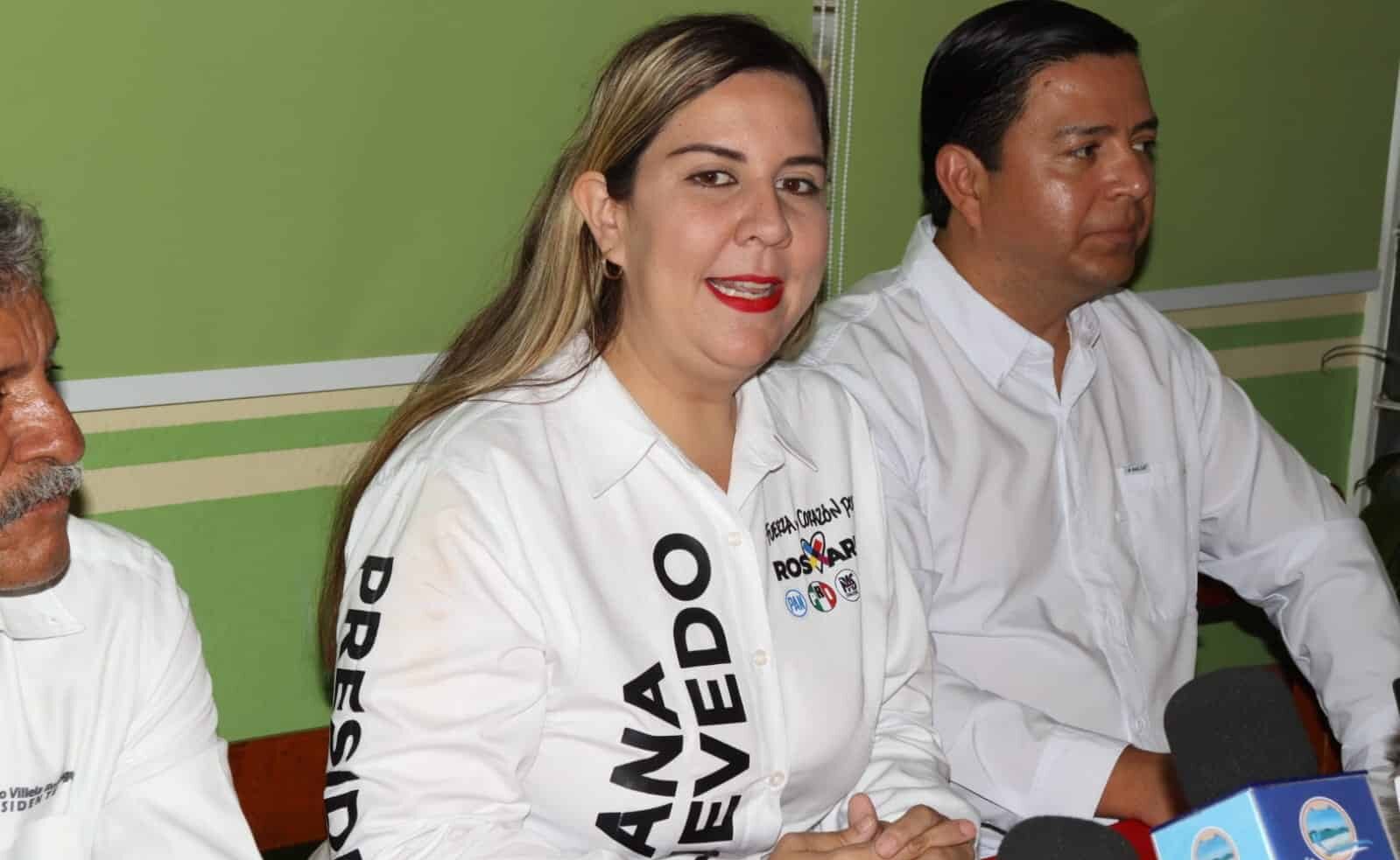 Ana Quevedo, candidata a la presidencia municipal en Rosario por la coalición “Fuerza y Corazón por Sinaloa”