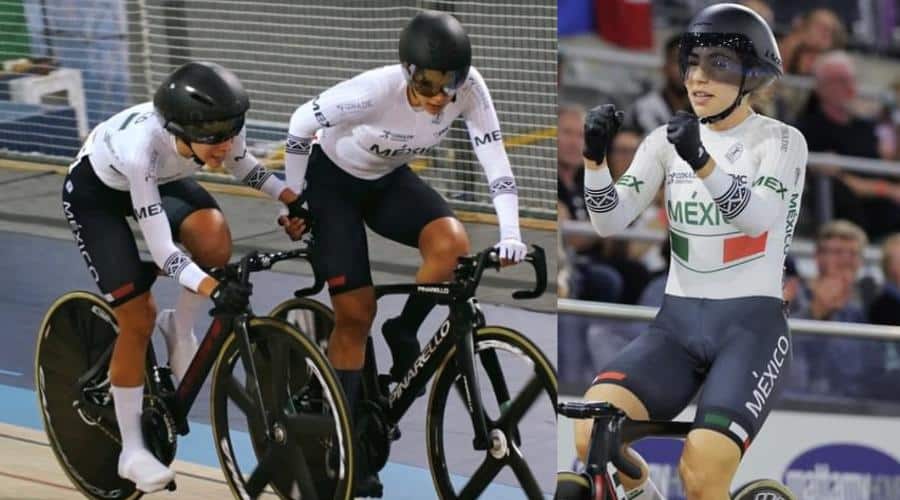 Antonieta Gaxiola, Yarely Salazar y Luz Daniela Gaxiola durante la Copa de Naciones UCI Canadá 2024
