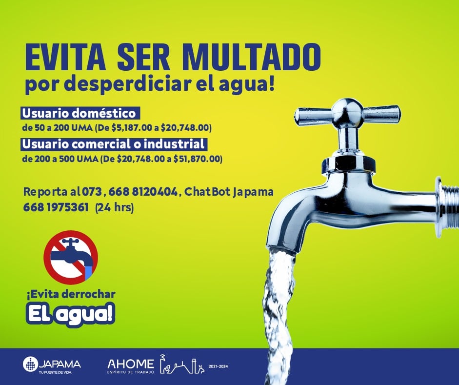 Aviso de la Japama