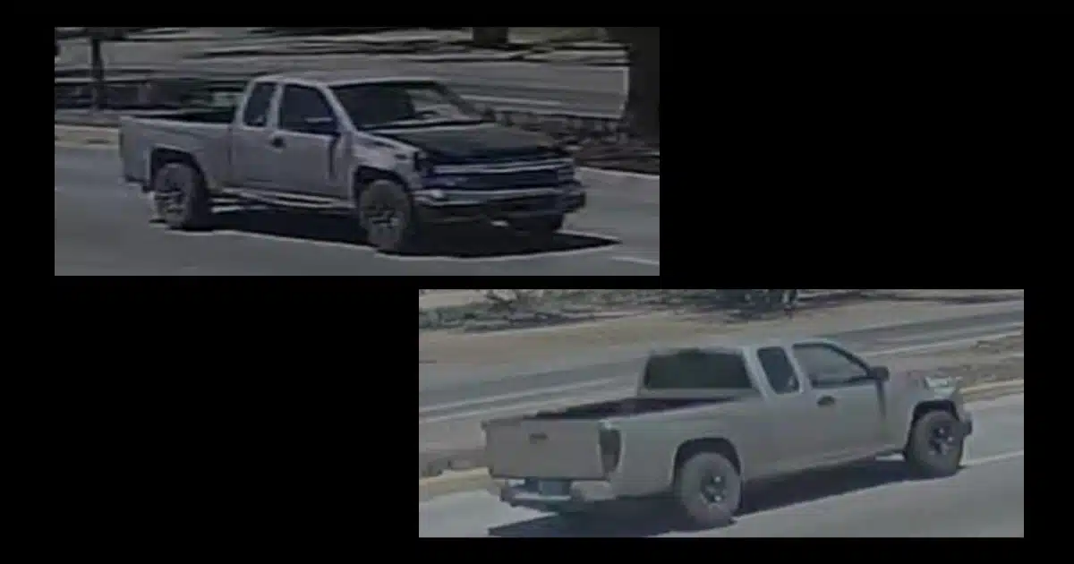 Imágenes de la camioneta que presuntamente atropelló al trabajador, dejándolo sin vida