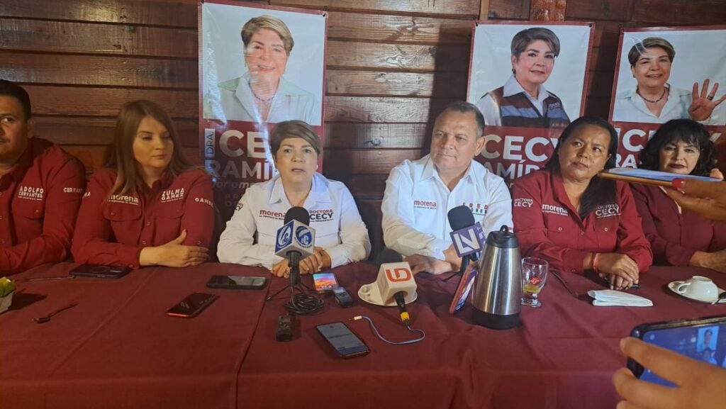 Cecilia Ramírez Montoya en rueda de prensa.