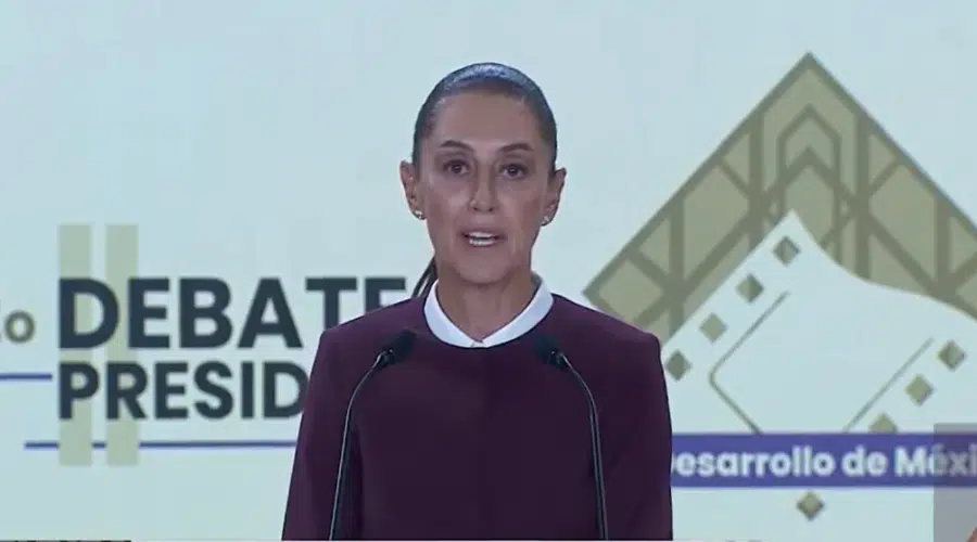 Claudia Sheinbaum Pardo, candidata de Morena, PVEM y PT, en el segundo debate del INE