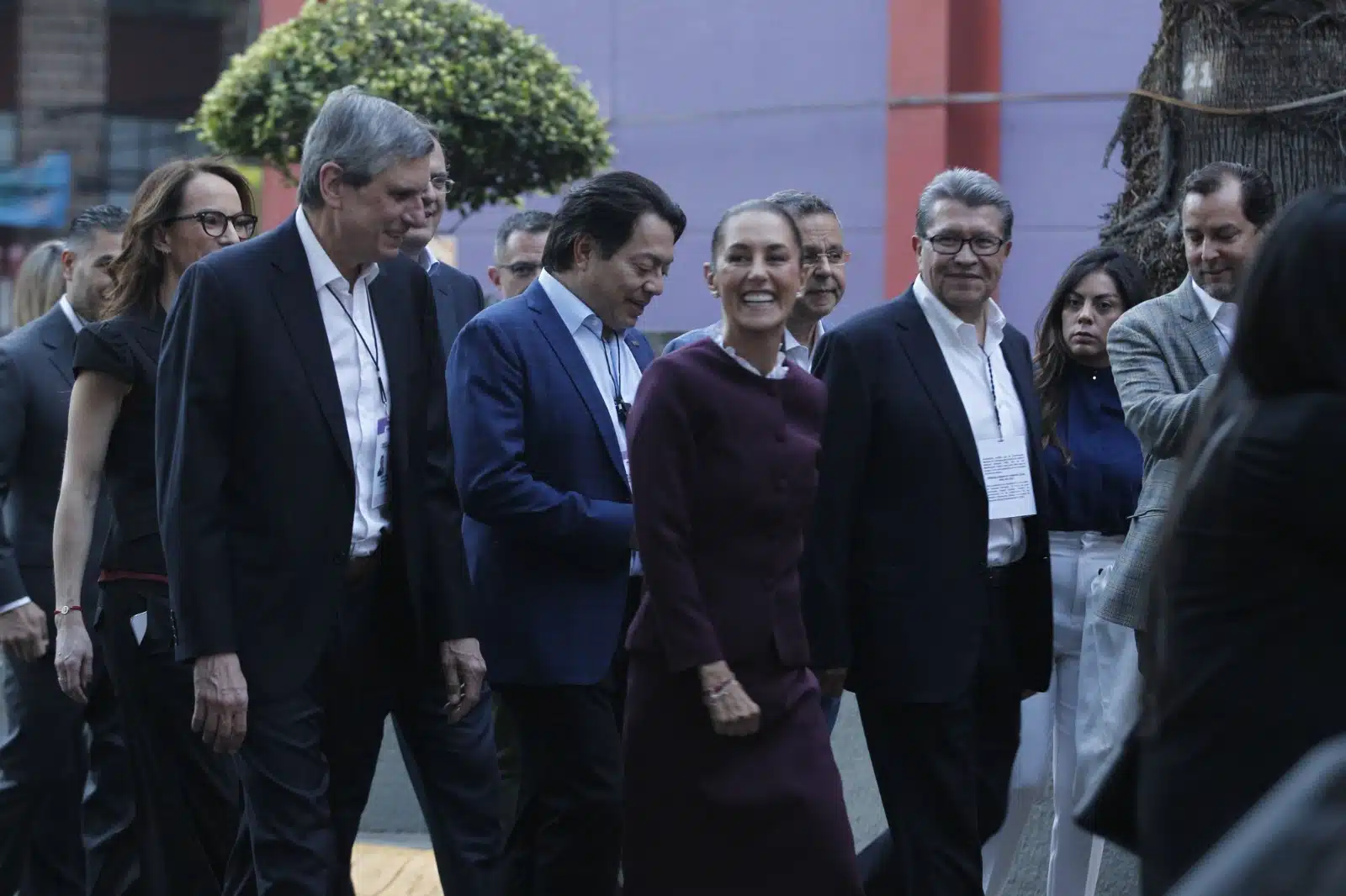 Claudia Sheinbaum, candidata de Morena, PVEM y PT, llegando al segundo debate del INE