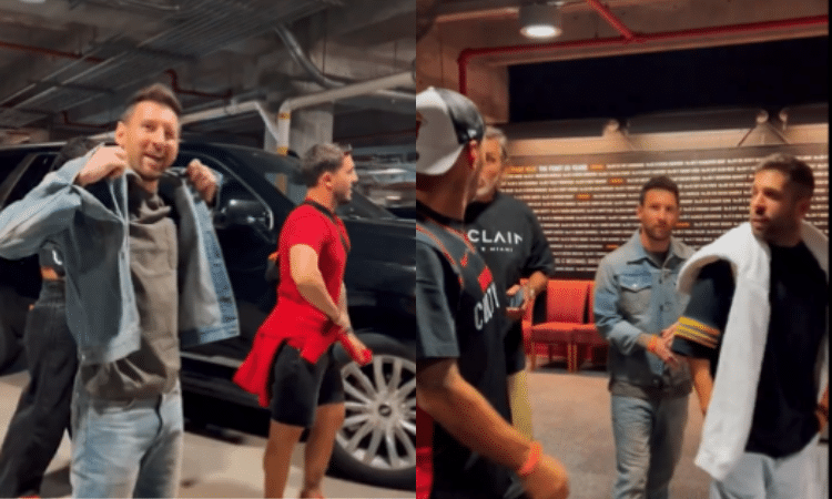 VIDEO: Messi, Suárez y otros compañeros acuden a ver al Miami Heat en los playoffs de la NBA