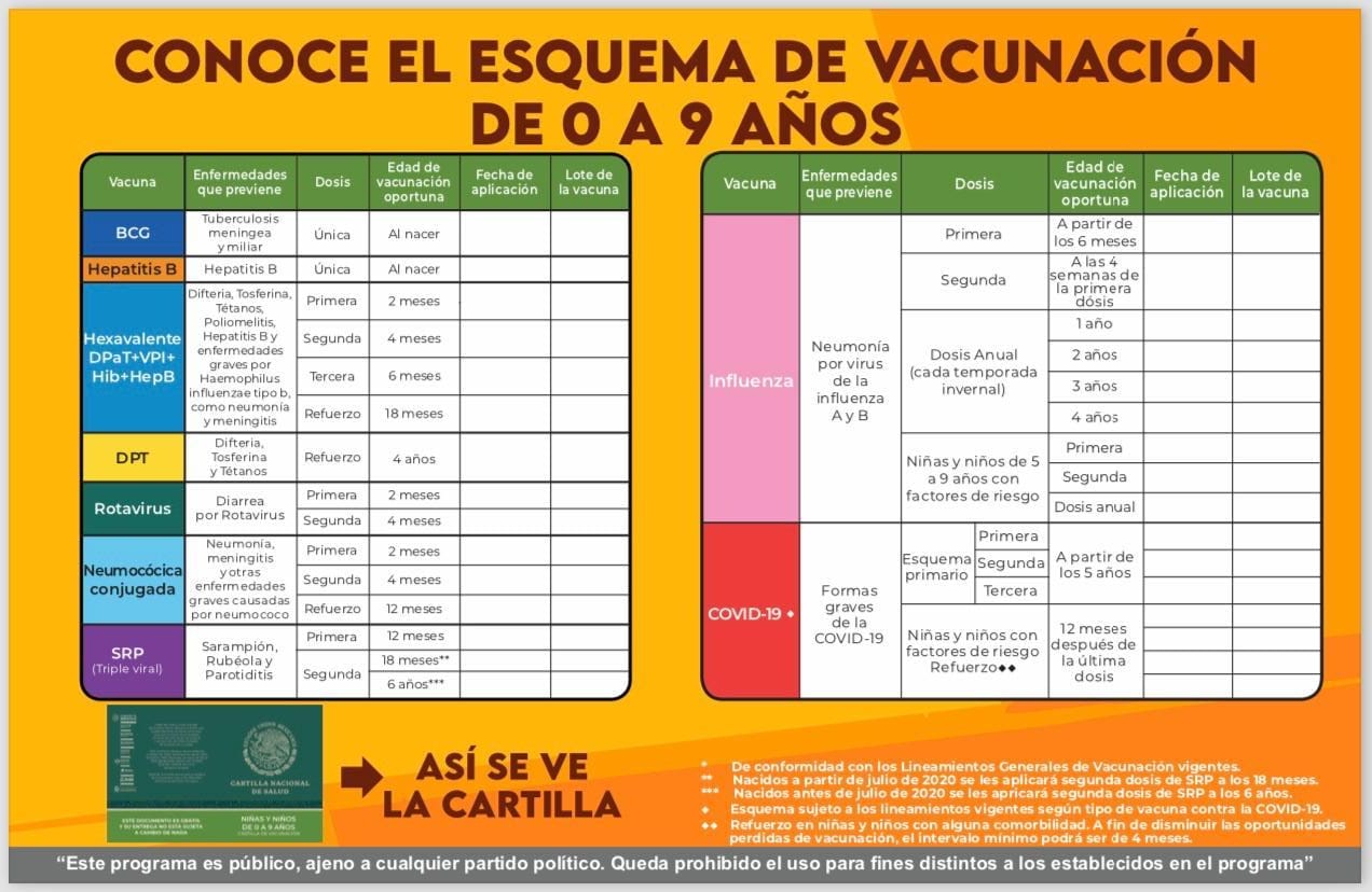 Esquema de vacunación