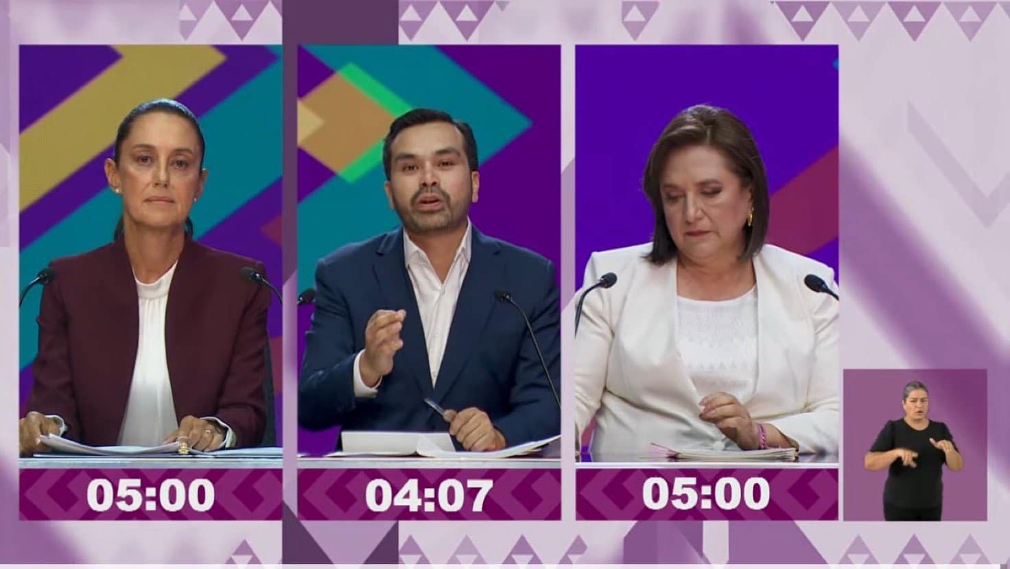 Fallas en cronómetro durante primer debate presidencial  