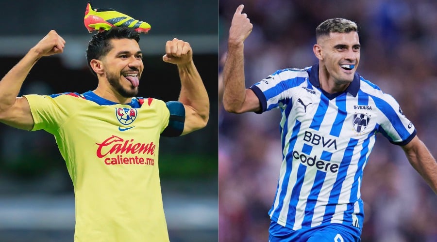 Jugadores de rayados y America.