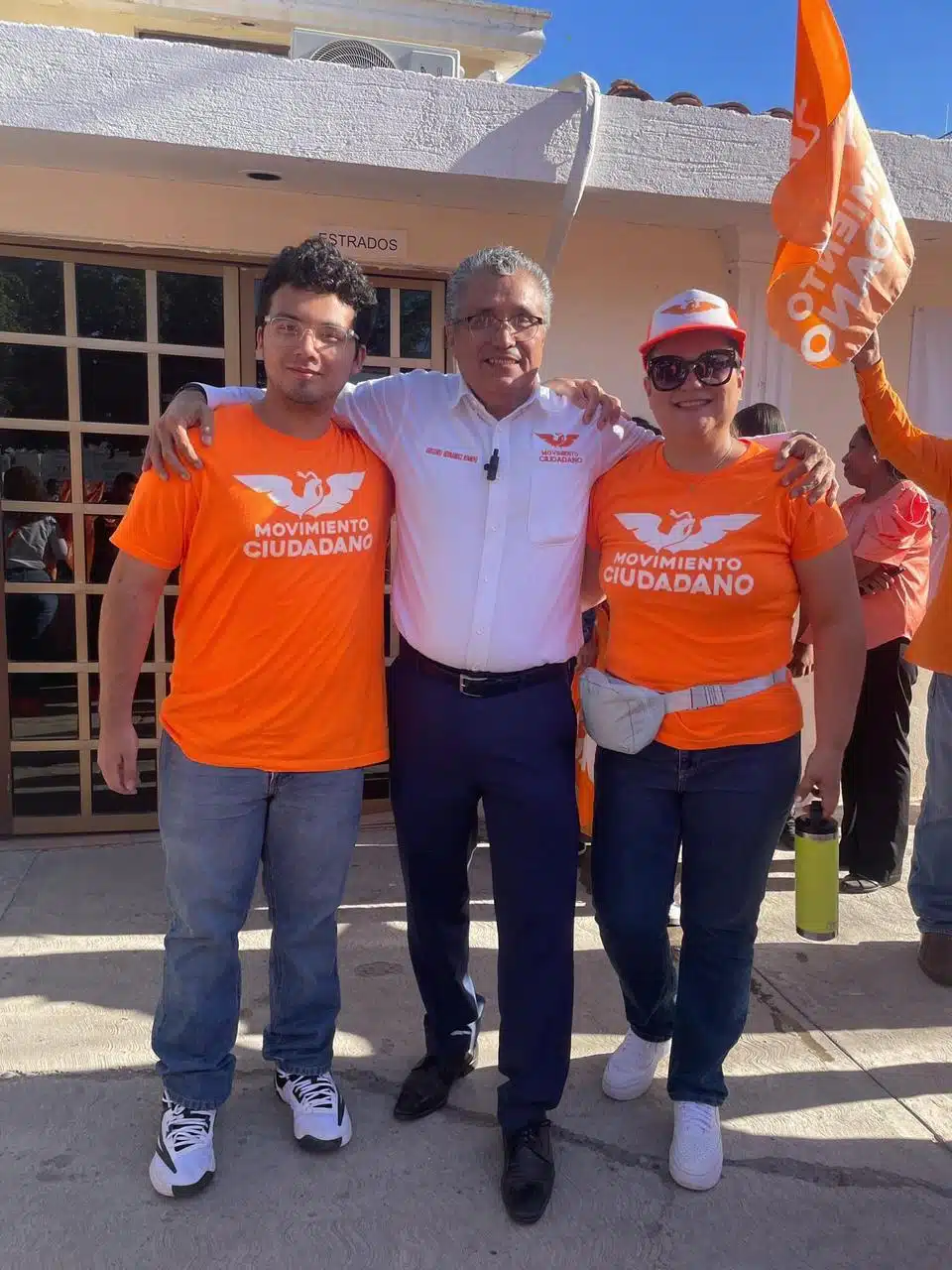 Gregorio Hernández, candidato la presidencia municipal de Guasave por Movimiento Ciudadano, en su campaña