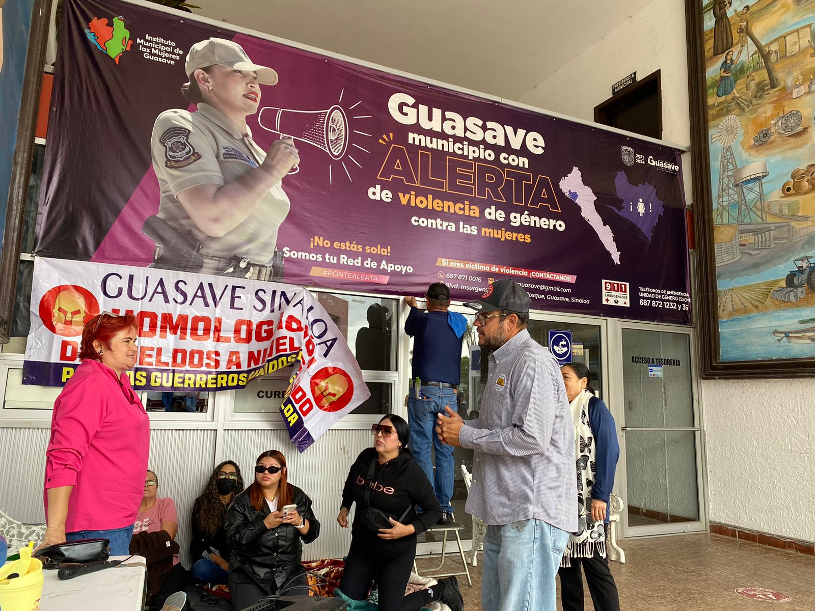 Asistentes a manifestación en Culiacán.