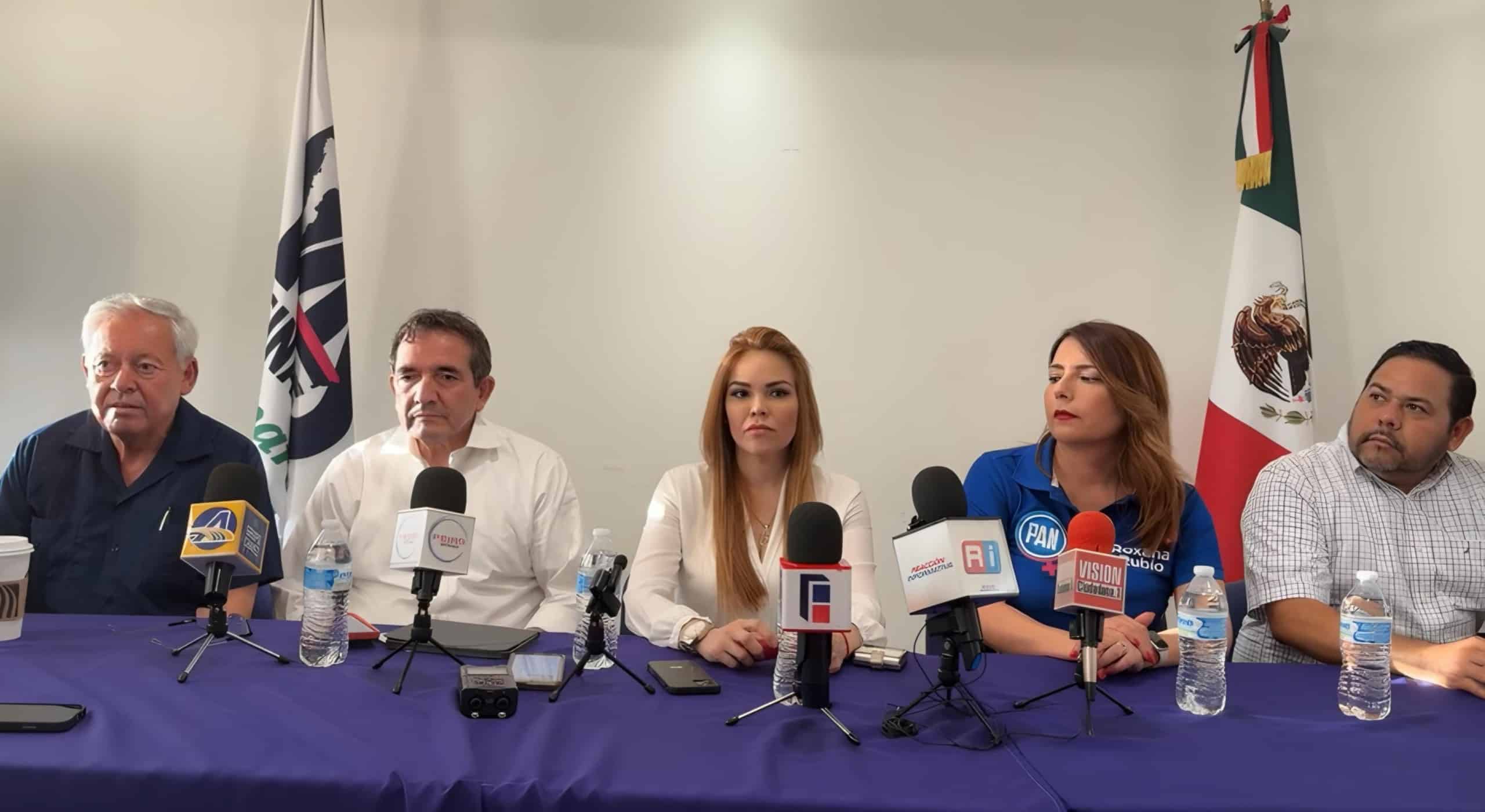 Rueda de prensa por parte de Héctor Melesio Cuén Ojeda, Paola Garate, Roxana Rubio y Oner Lazcano para dar a conocer presunta privación de la libertad de Luis Alonso García Corrales, secretario de Organización del PAS