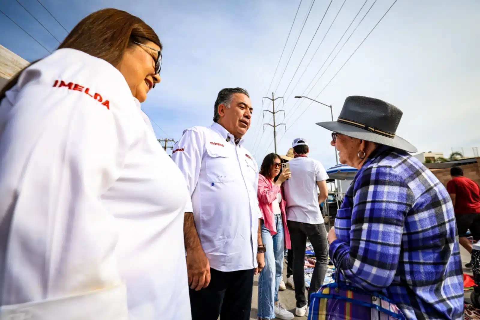 Los candidatos por Morena al Senado de la República, Imelda Castro Castro y Enrique Inzunza Cázares