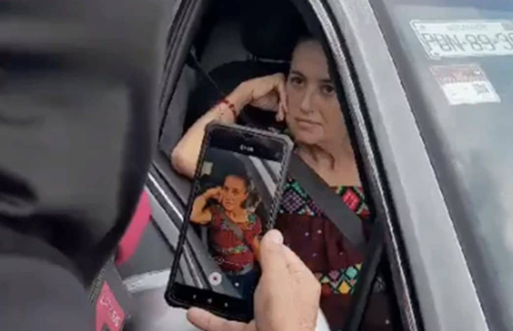 Interceptan encapuchados a la morenista Claudia Sheinbaum