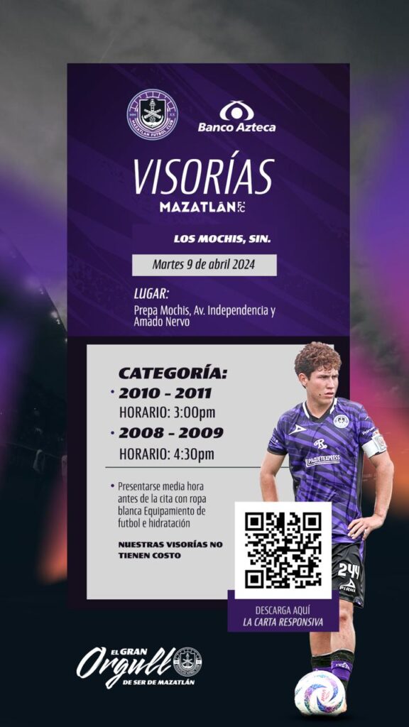 Invitación del Mazatlán FC a visorías en Los Mochis