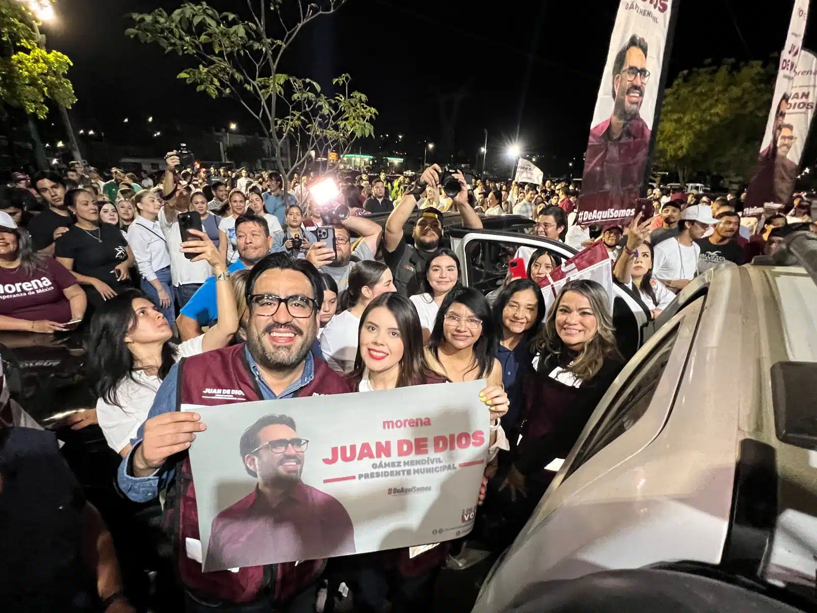Juan de Dios Gámez Mendívil en su inicio de campaña como candidato a Alcalde de Culiacán