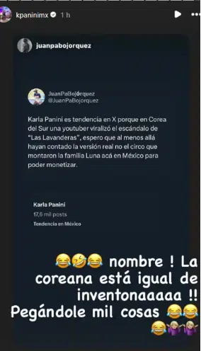 Karla Panini reacciona tras viralización mundial de su caso con Karla Luna