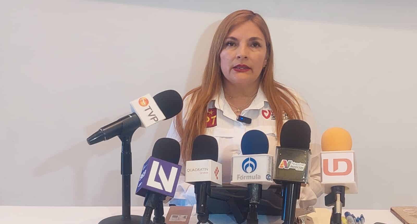 La candidata a la alcaldía de Culiacán por el Partido del Trabajo, María Victoria Sánchez Peña,