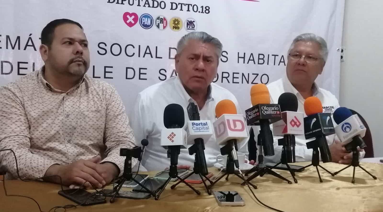 Marco García Espinoza en rueda de prensa