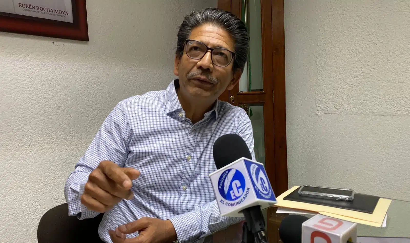 Alcalde de Guasave, Martín Ahumada con medios de prensa