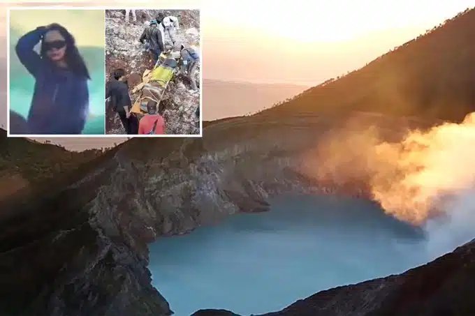 Mujer cae volcán en Indonesia mientras trataba de tomarse una selfie