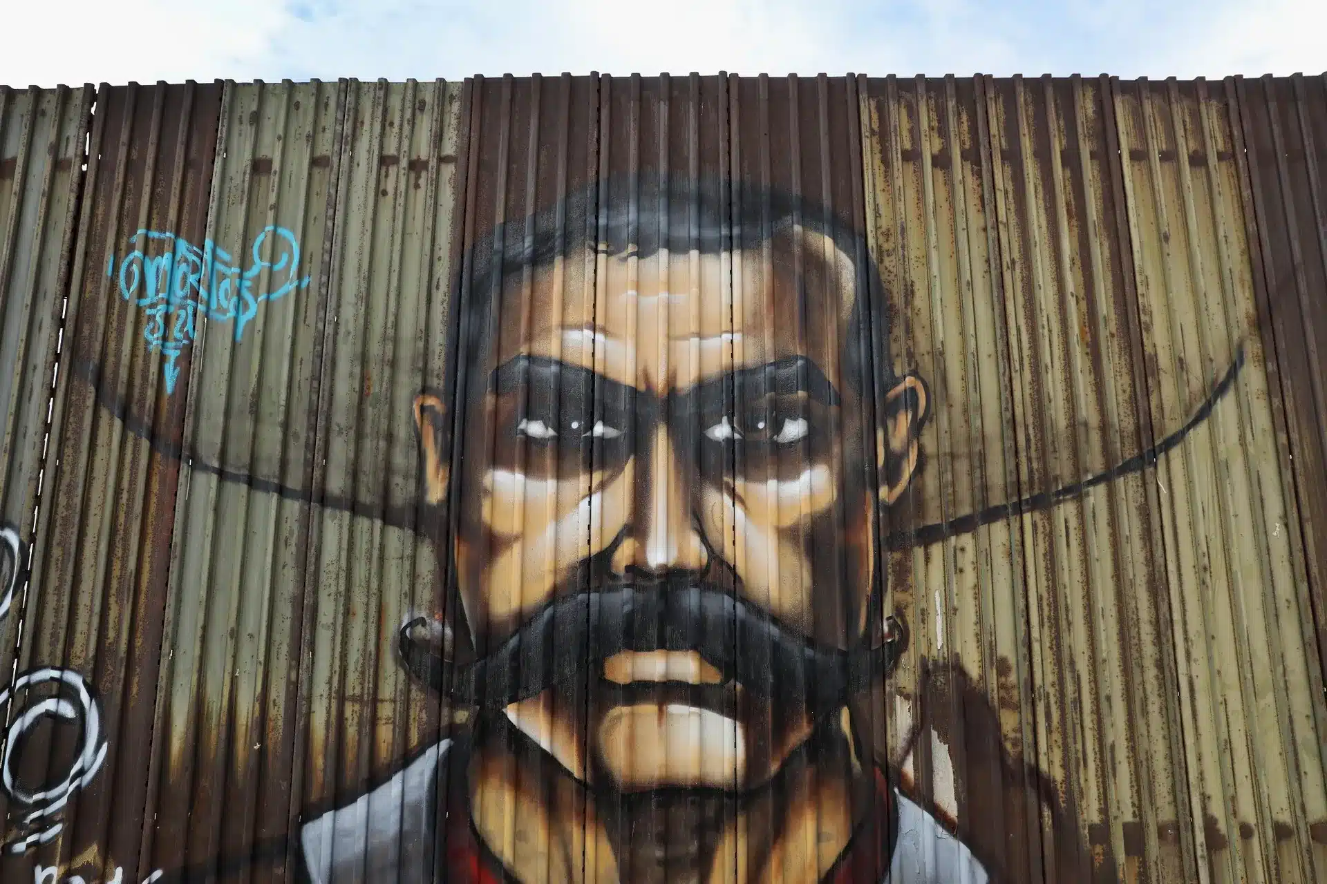 Pintura de Emiliano Zapata sobre un mural