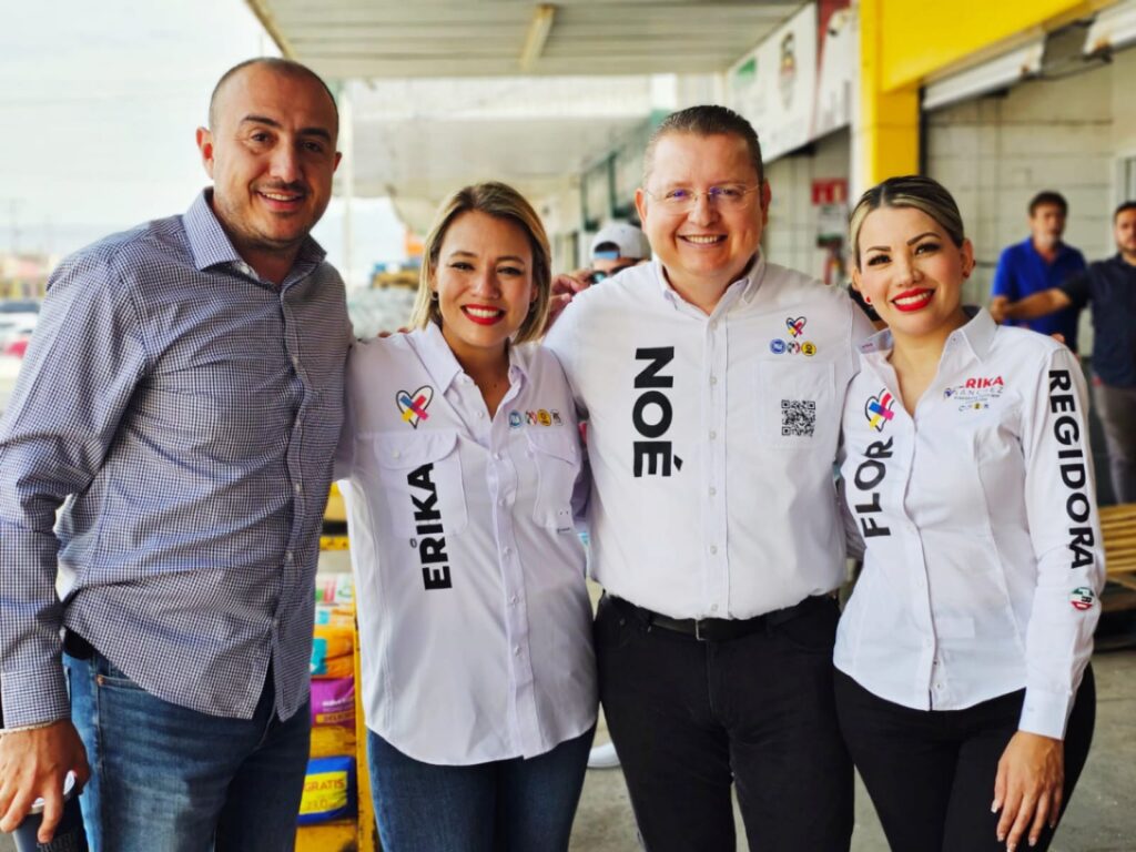 El candidato a diputado federal por el séptimo distrito de Sinaloa, Noé Heredia Ayón, en campaña.