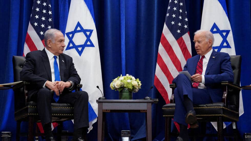 Joe Biden y Benjamin Netanyahu