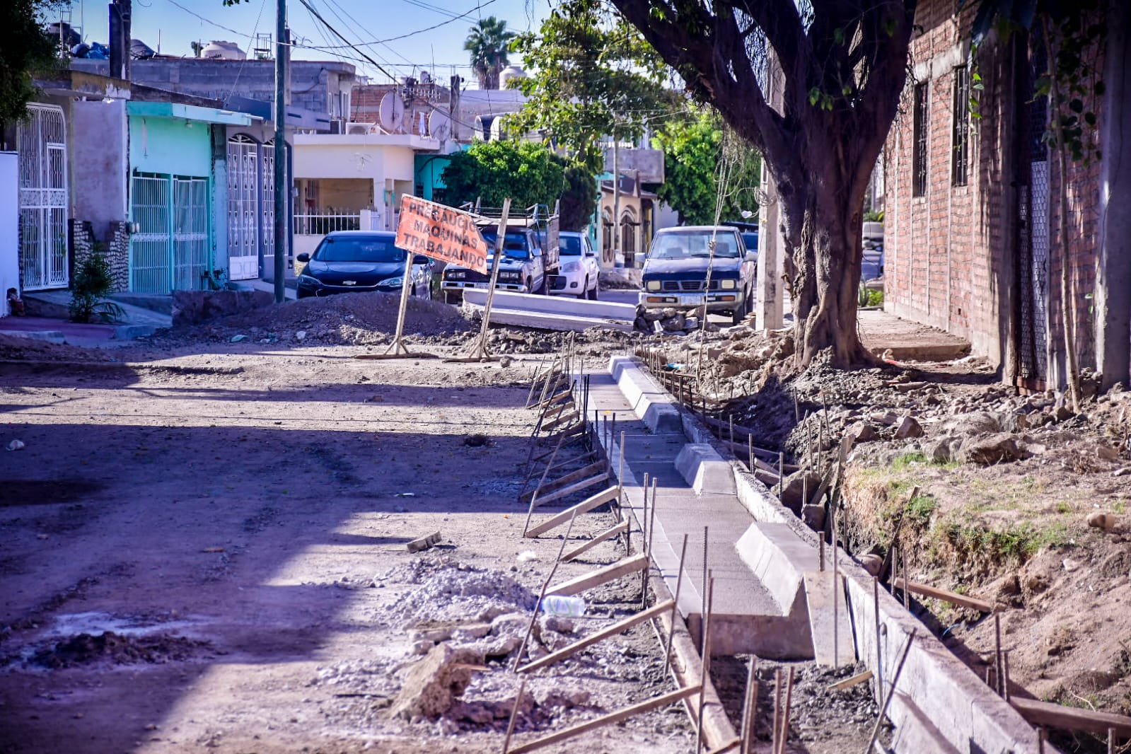 Avance de obra en colonia de Mazatlán.