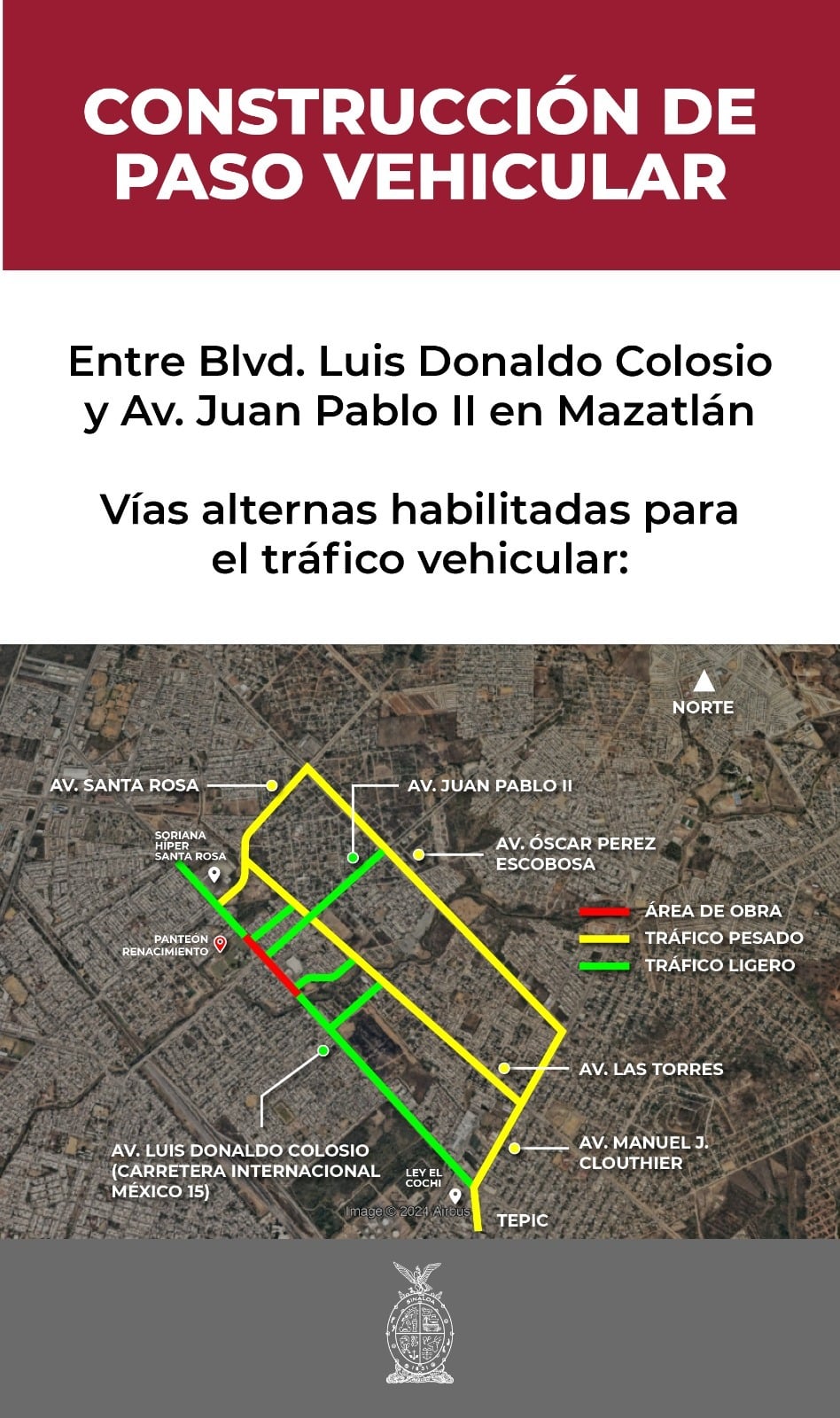 Avenida en Mazatlán