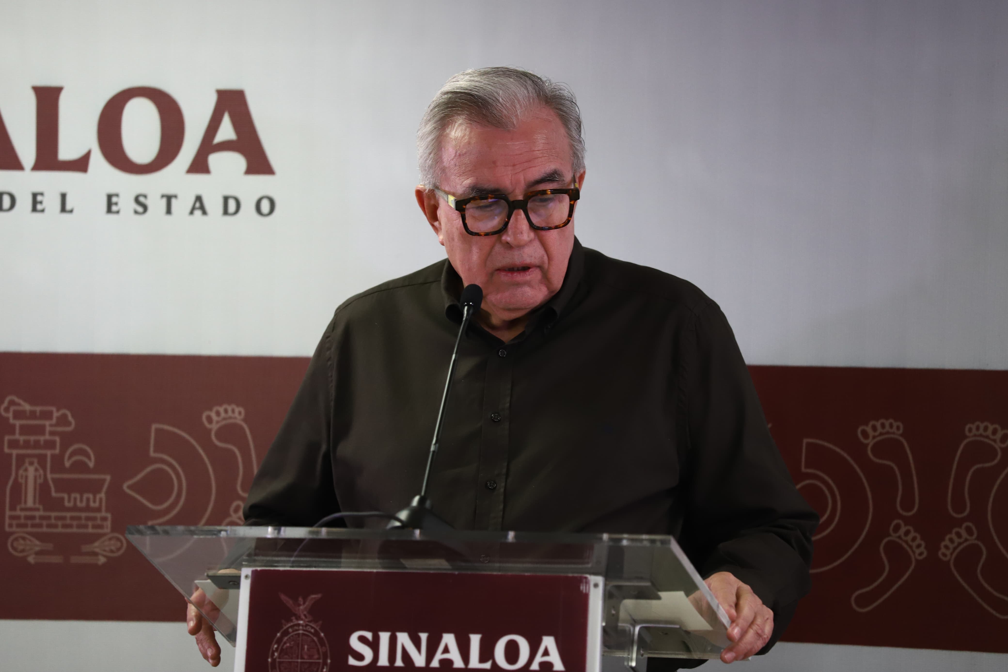 Rubén Rocha Moya en conferencia semanera