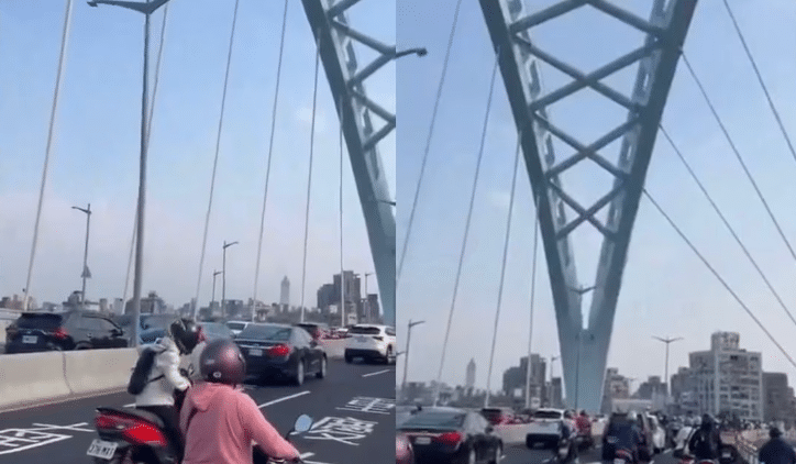 Así se vivió el terremoto de 7.5 grados en uno de los puentes de Taiwán