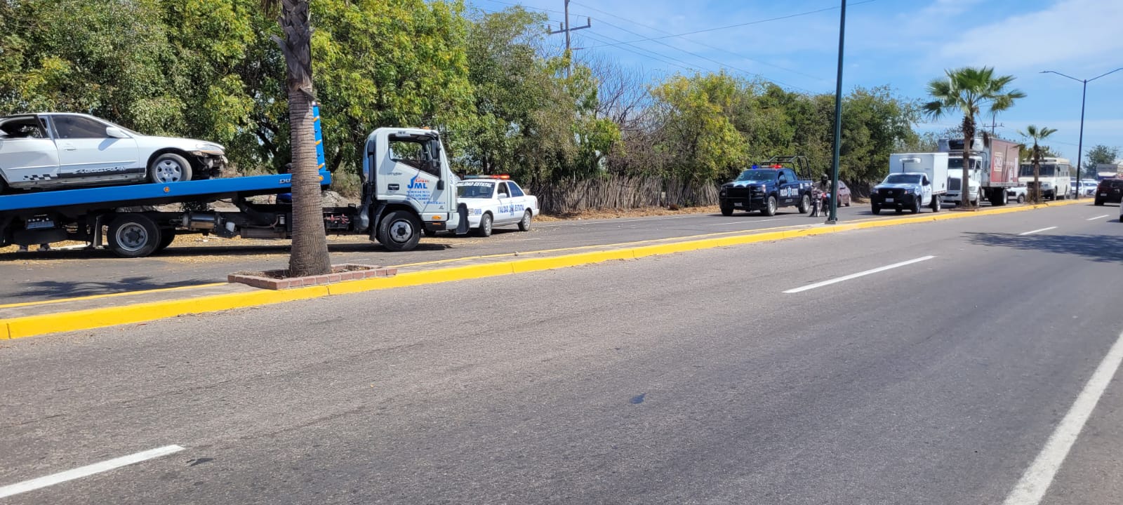 Trafico vehicular por accidente