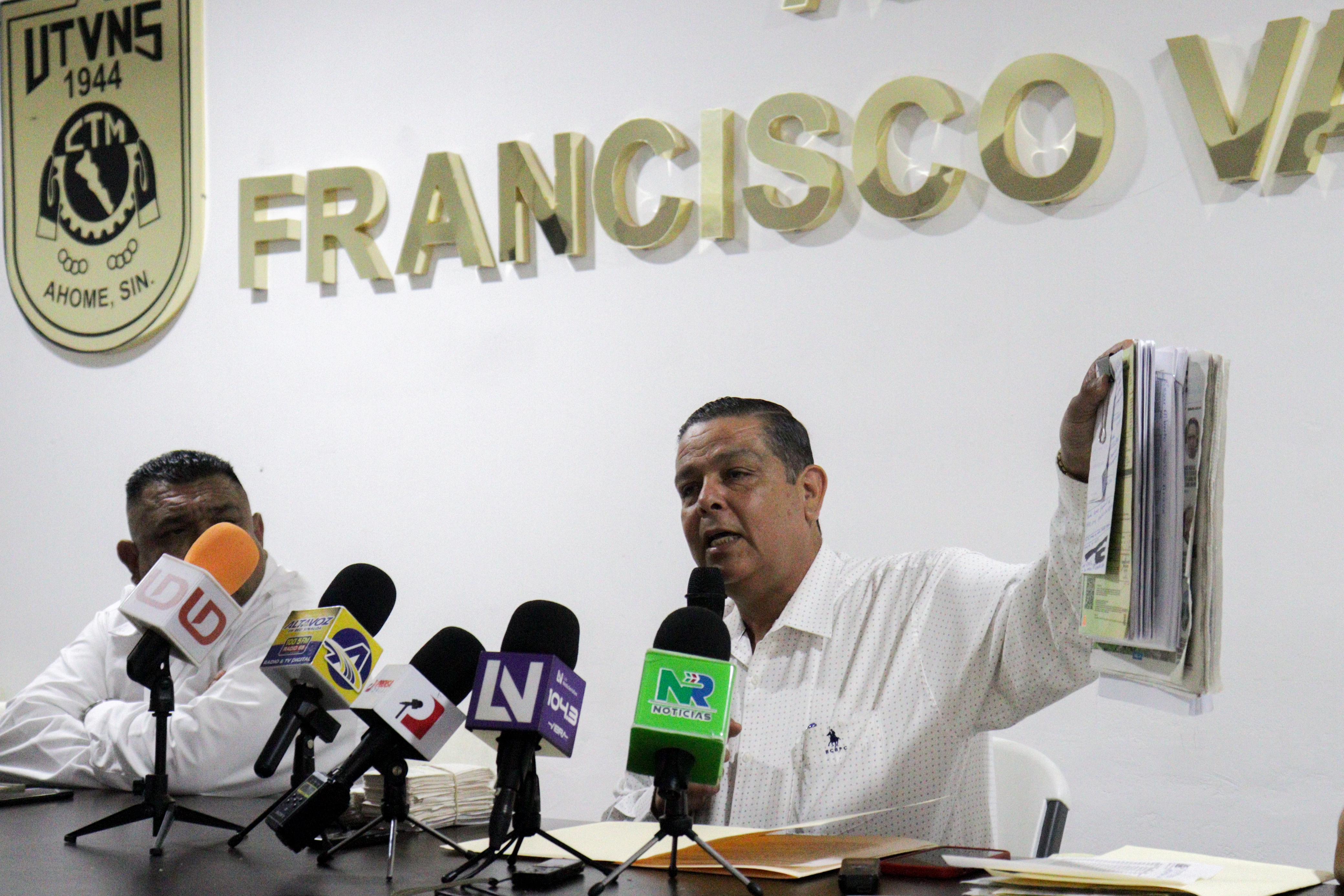 Rueda de prensa de la Unión de Trabajadores del Volante del Norte de Sinaloa