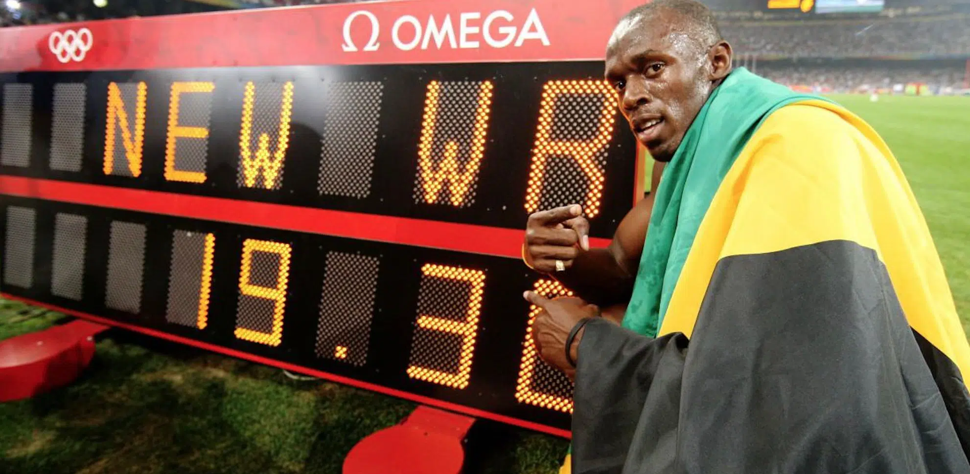 Usain Bolt en los juegos olímpicos de 2008 en Beijing