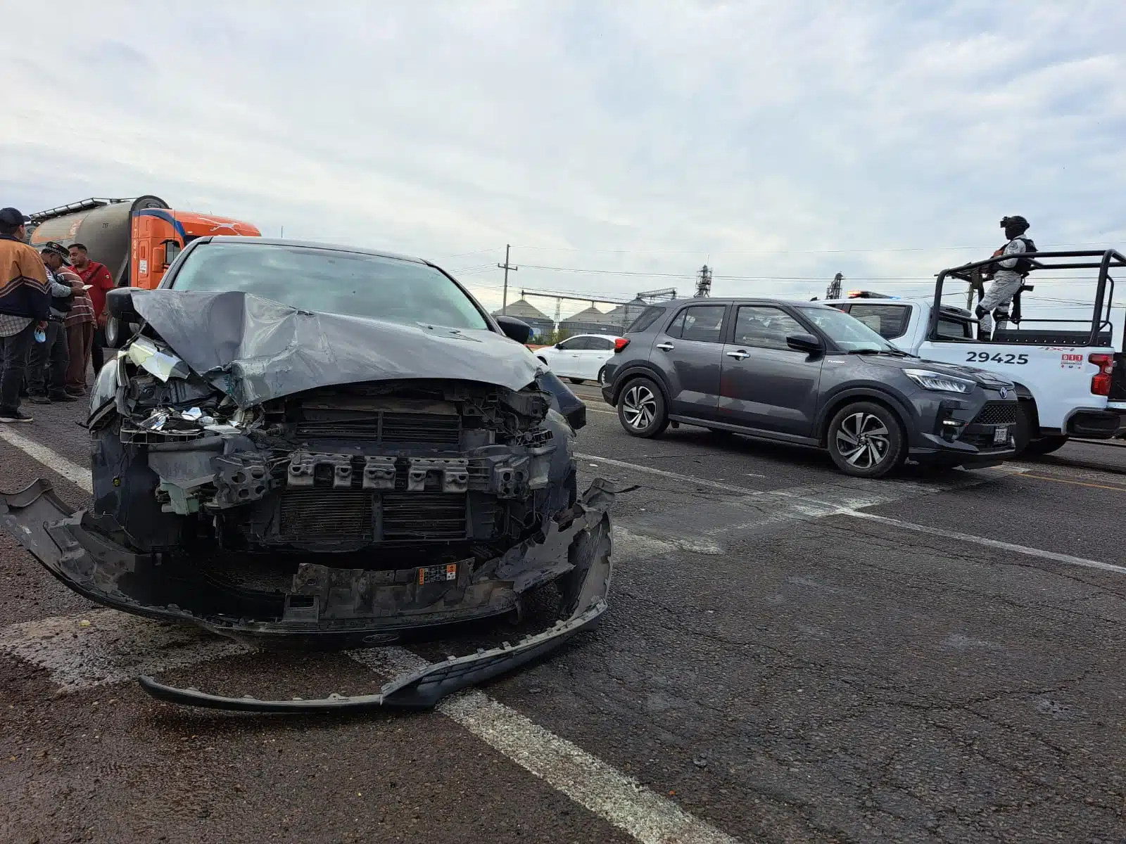 Carro chocado de frente