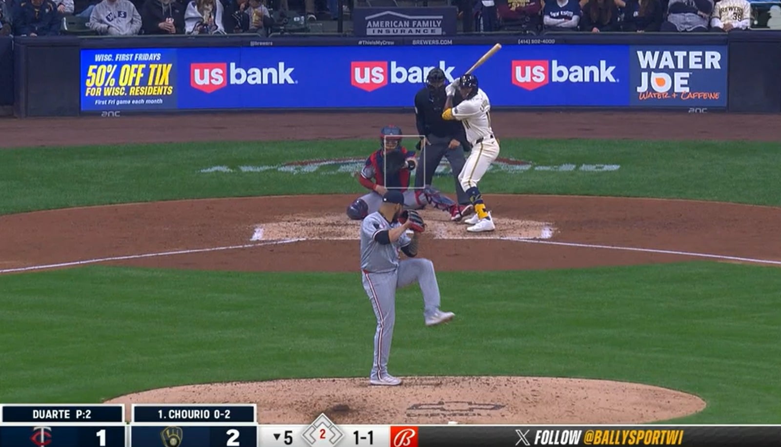 Daniel Duarte enfrenta a Jackson Chourio en el juego que ganaron los Mellizos a los Cerveceros