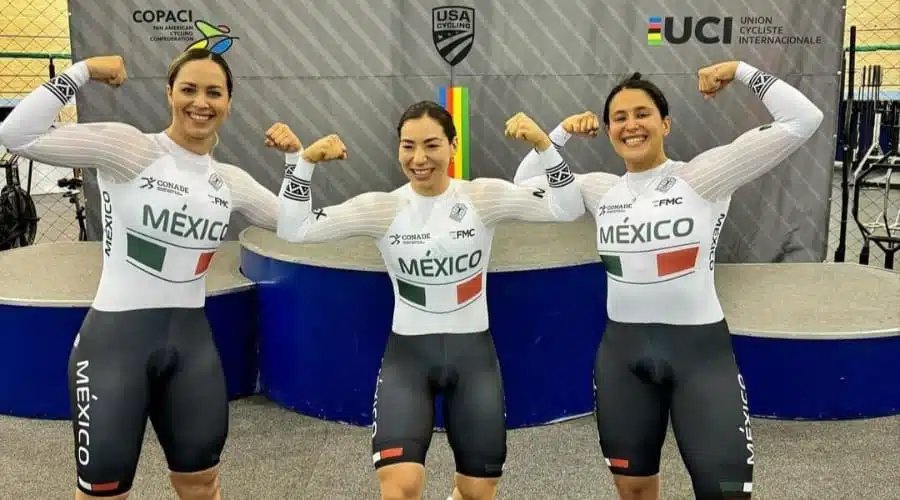 Daniela Gaxiola, Yuli Verdugo y Jessica Salazar, ganaron oro en el Campeonato Panamericano de Pista.