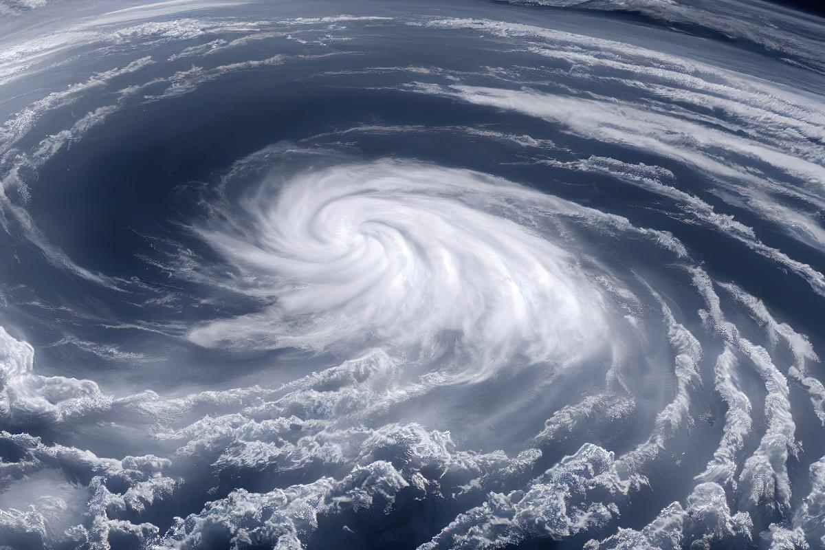 Imagen de ciclón desde satélite