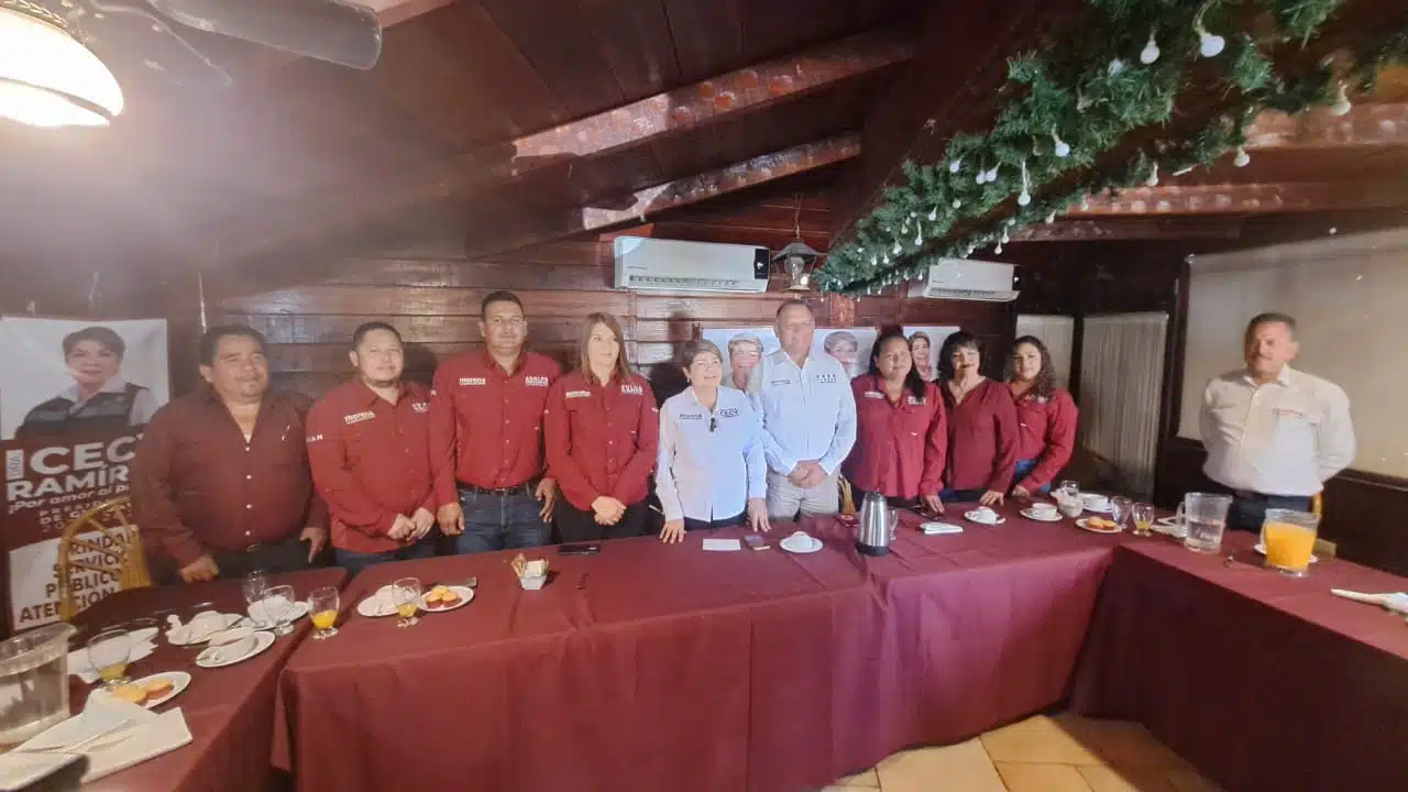 Candadita de Morena a la alcaldía de Guasave; Cecilia Ramírez Montoya en rueda de prensa.