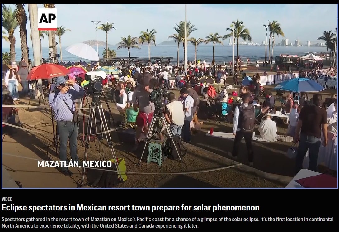 Medio de comunicación transmite eclipse total de sol de Mazatlán
