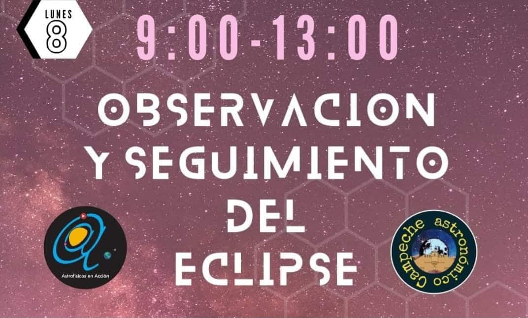 Imagen de pagina donde se podrá observar el eclipse total de sol del 8 de abril