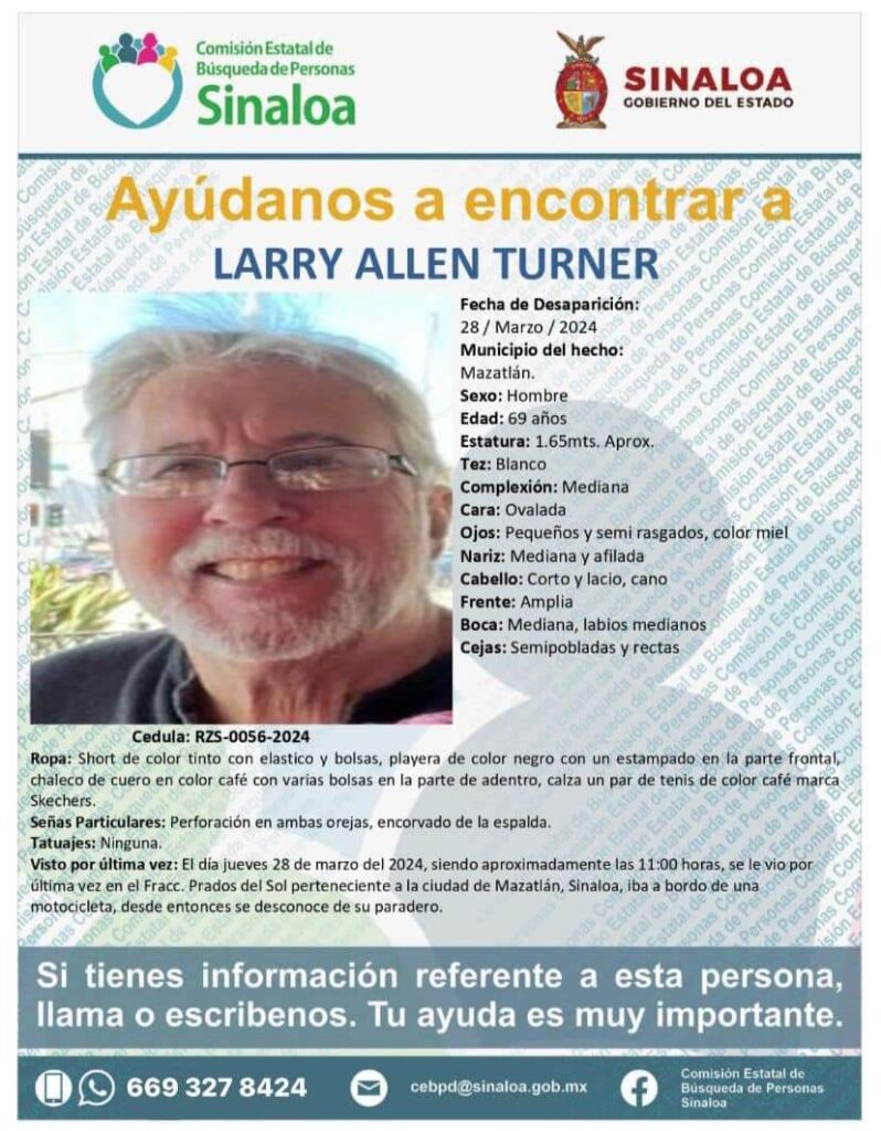 Ficha de búsqueda de Larry Allen Turner